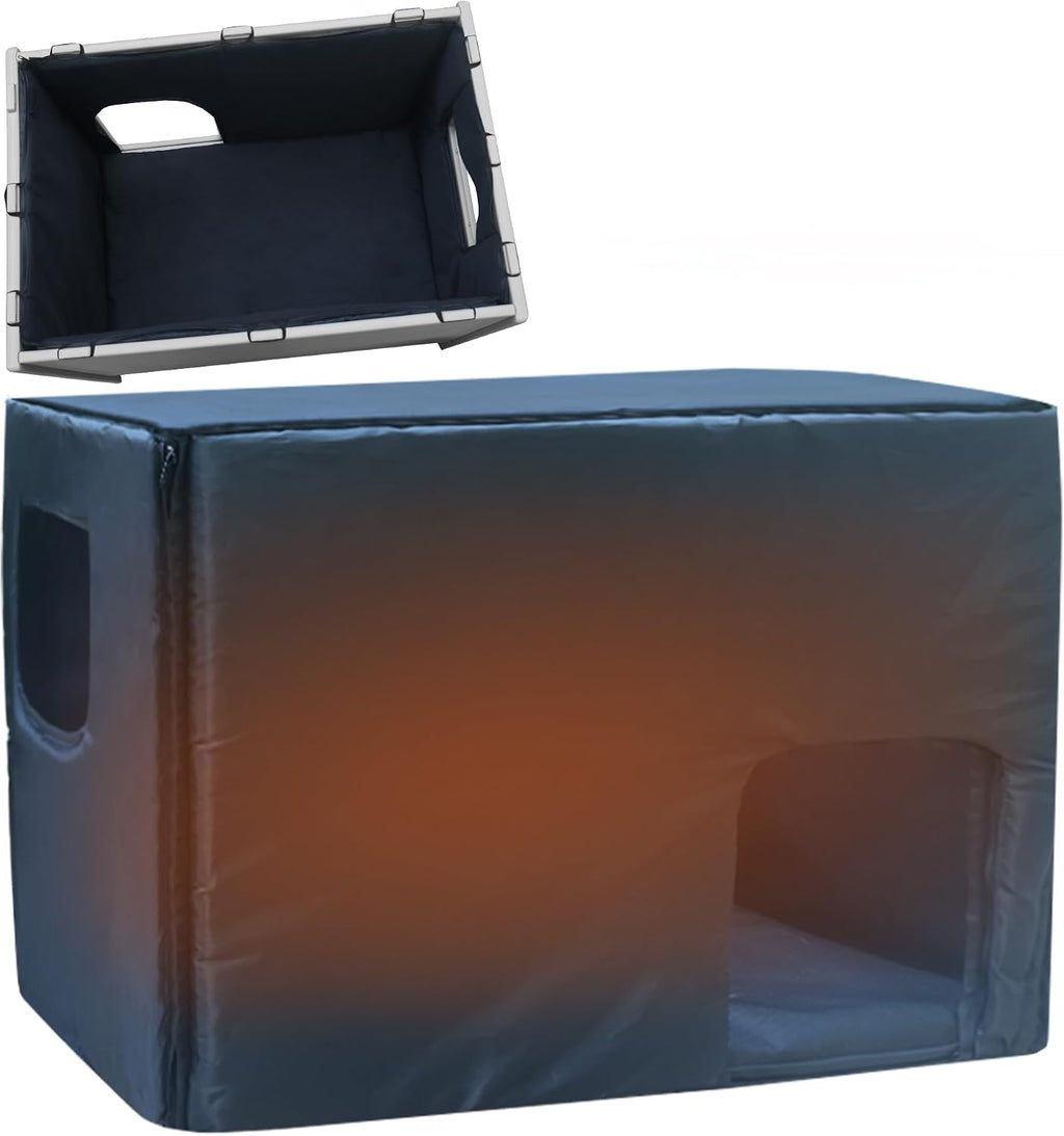 insulated outdoor dog house liner for 38 inch shown in use