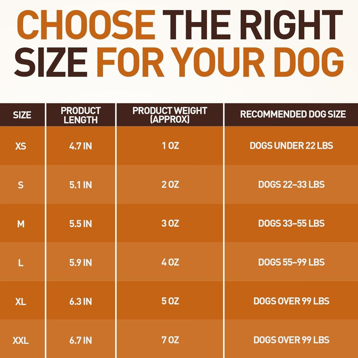 wildfang® yak chews, x-large for dogs over 99 showing dimensions