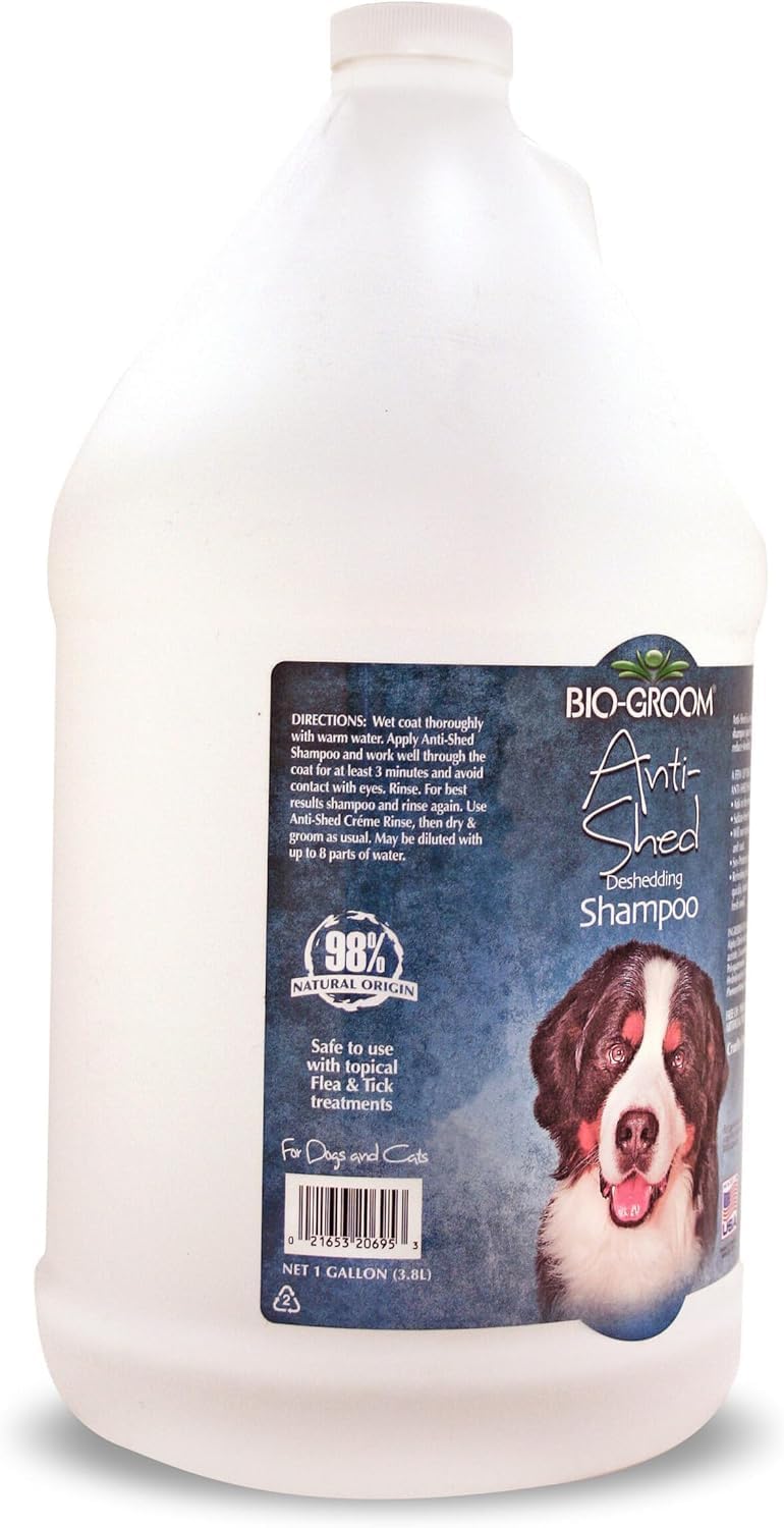 bio-groom anti-shed deshedding dog shampoo, odor eliminating, 1, close-up detail