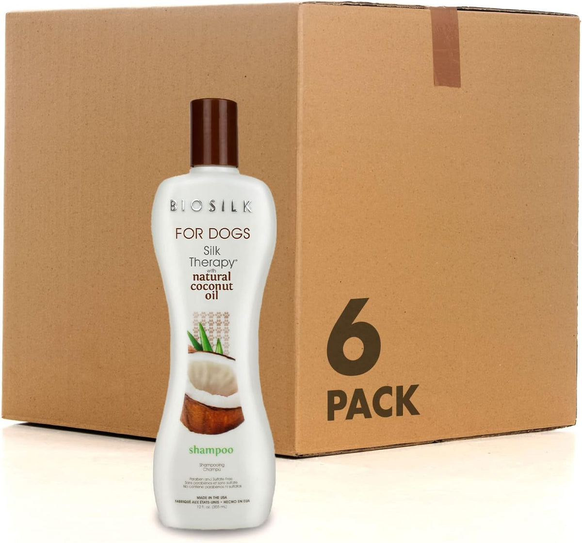 biosilk for dogs silk therapy shampoo, with coconut, main product view