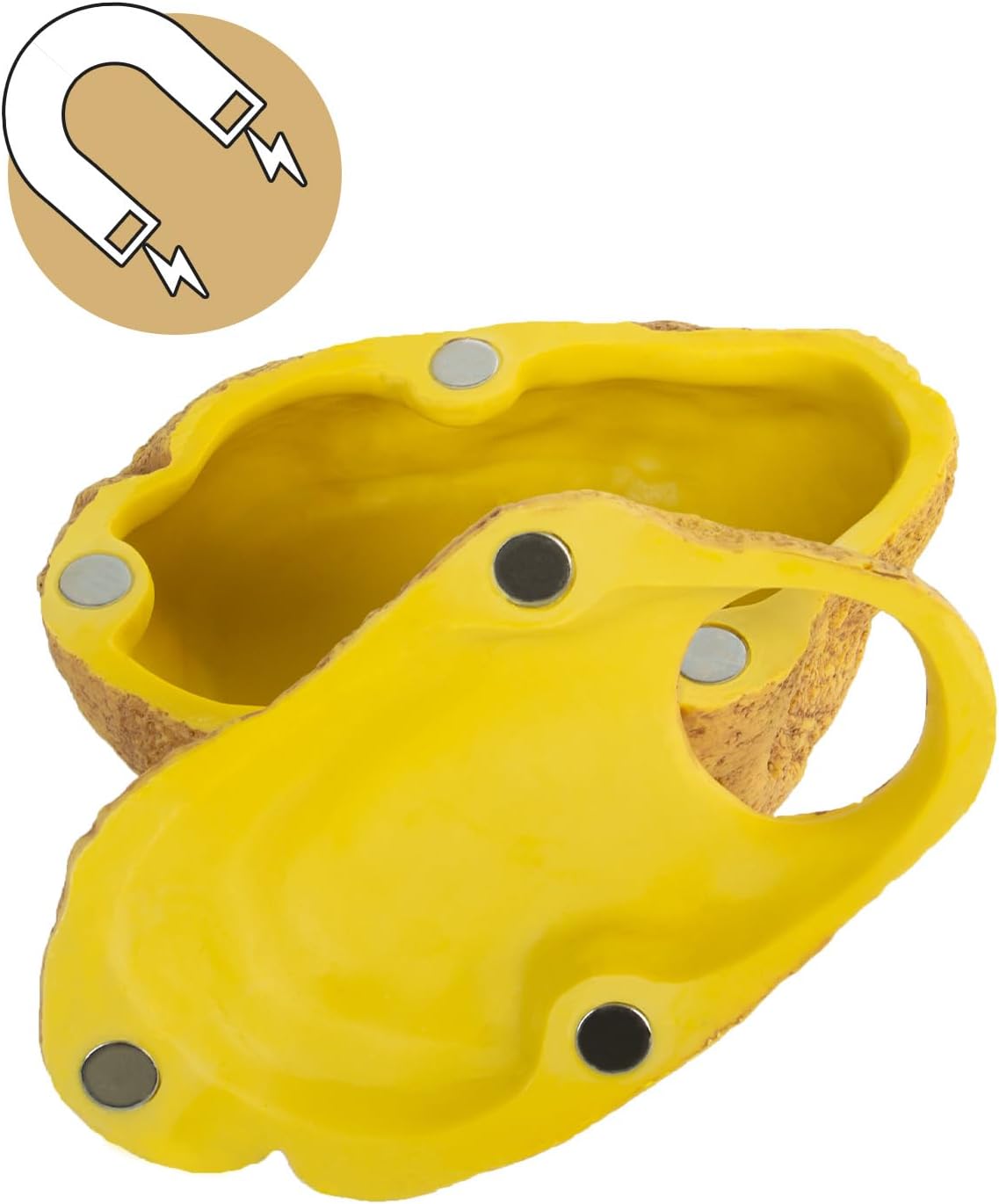repti zoo snake cave and hides, 3-in-1 reptile, side view