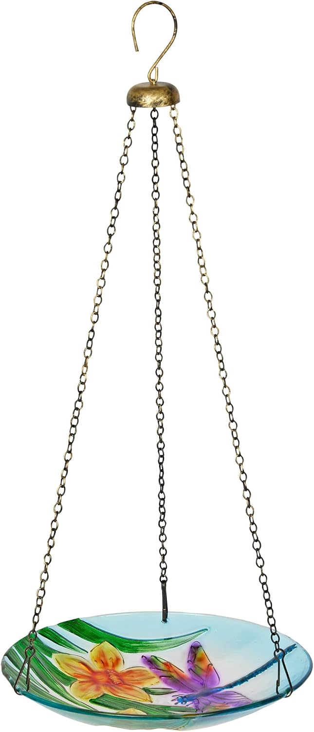 alpine corporation kbd158 outdoor hanging glass bird feeder, main product view