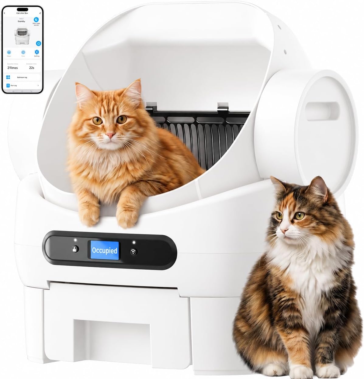 automatic litter box self cleaning, smart cat litter, main product view