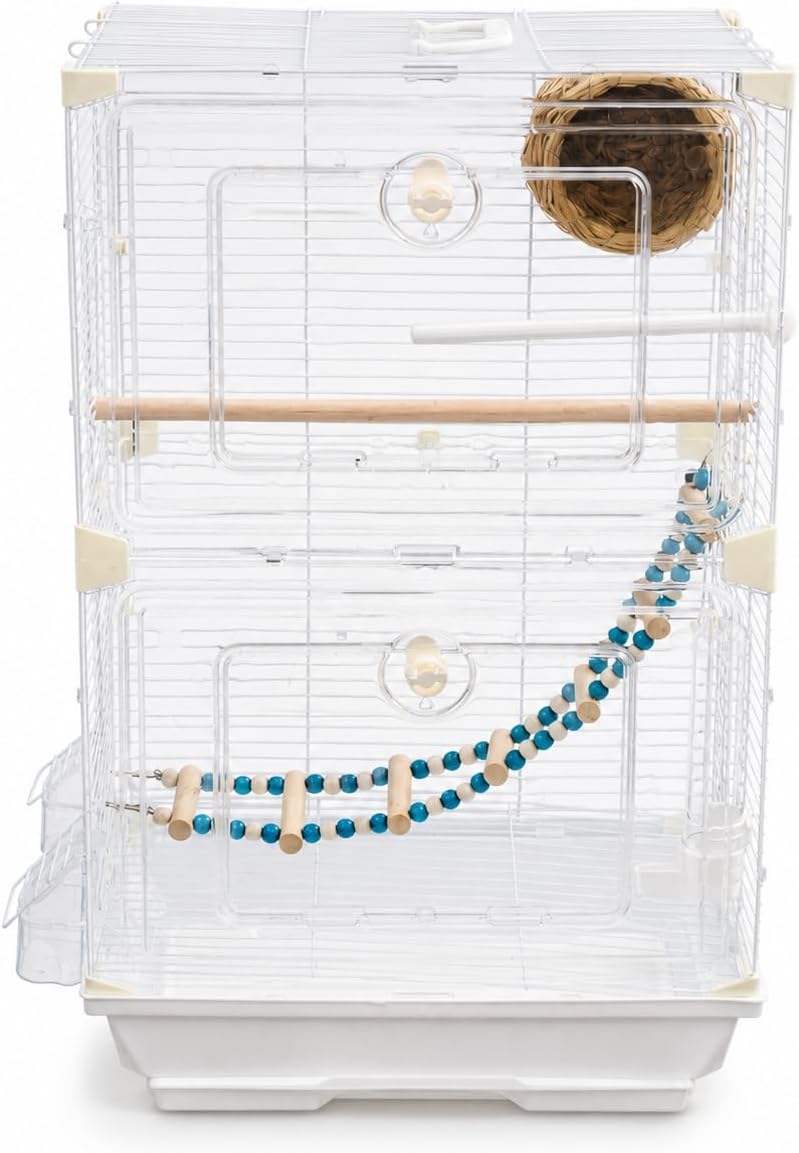 25 inch iron bird cage with stand for shown in use