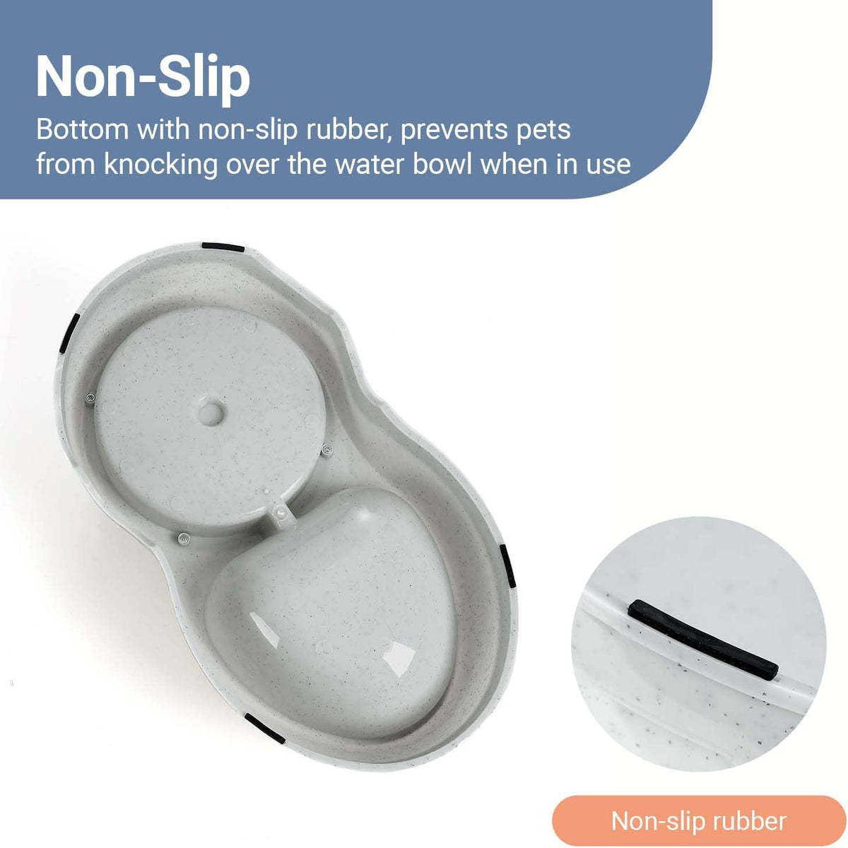 3 gallon dog water dispenser for large dogs, side view