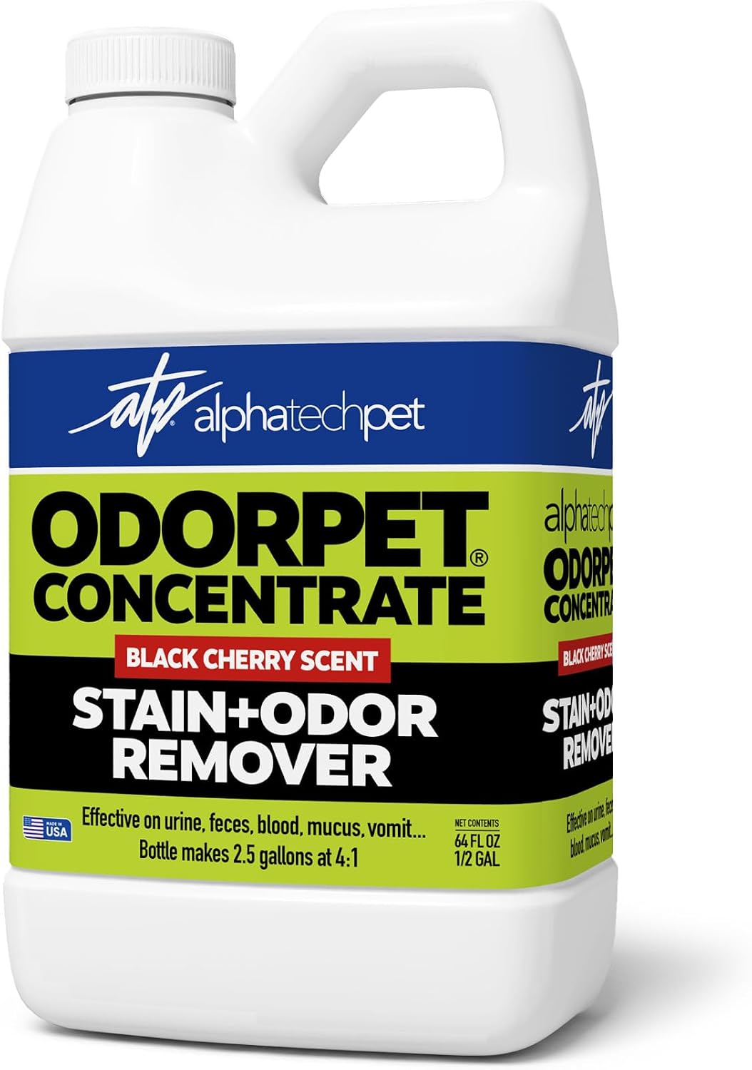 atp odorpet concentrated stain and odor remover, black, main product view