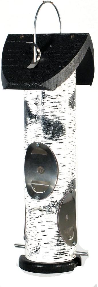 log2t birch log design bird feeder for thistle, main product view