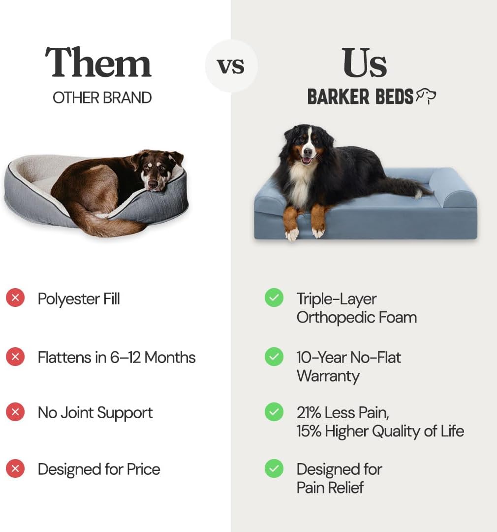 barker beds giant orthopedic dog sofa bed showing dimensions