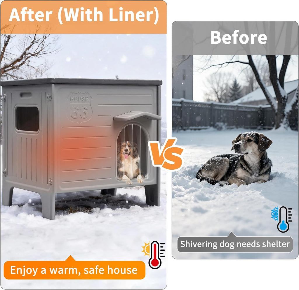 insulated outdoor dog house liner for 38 inch showing dimensions
