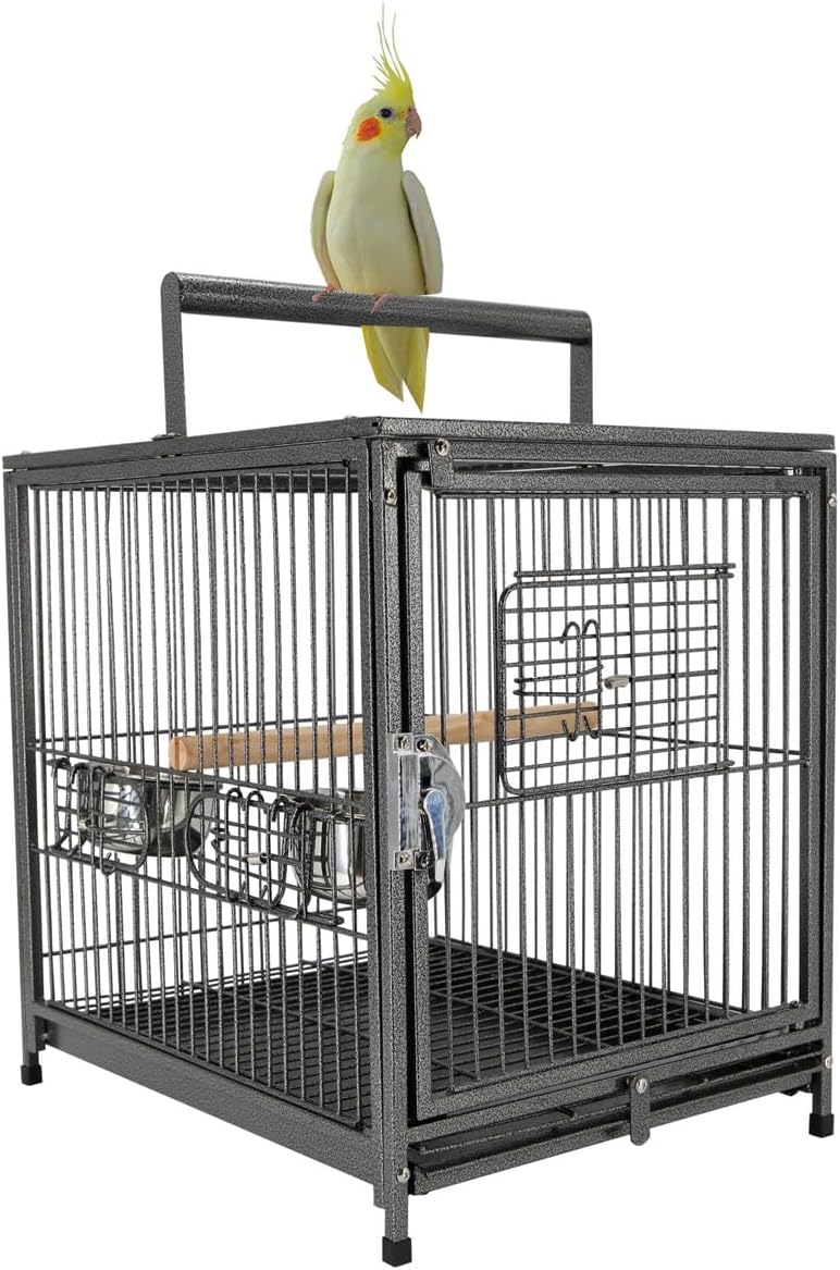 deluxe portable wrought iron bird travel parrot vet, main product view