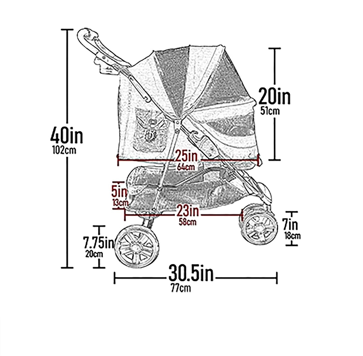 pet gear no-zip special edition 3 wheel pet shown in use
