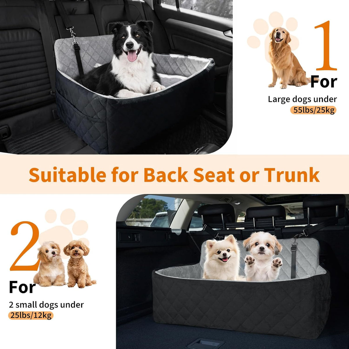 dog car seat for large dogs up to, close-up detail