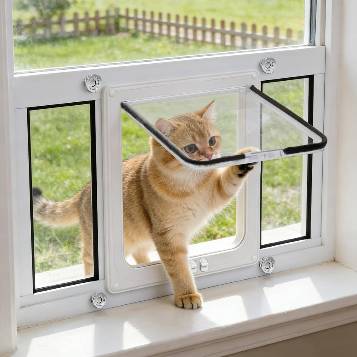 cat door for window, quick installation adjustable width, main product view