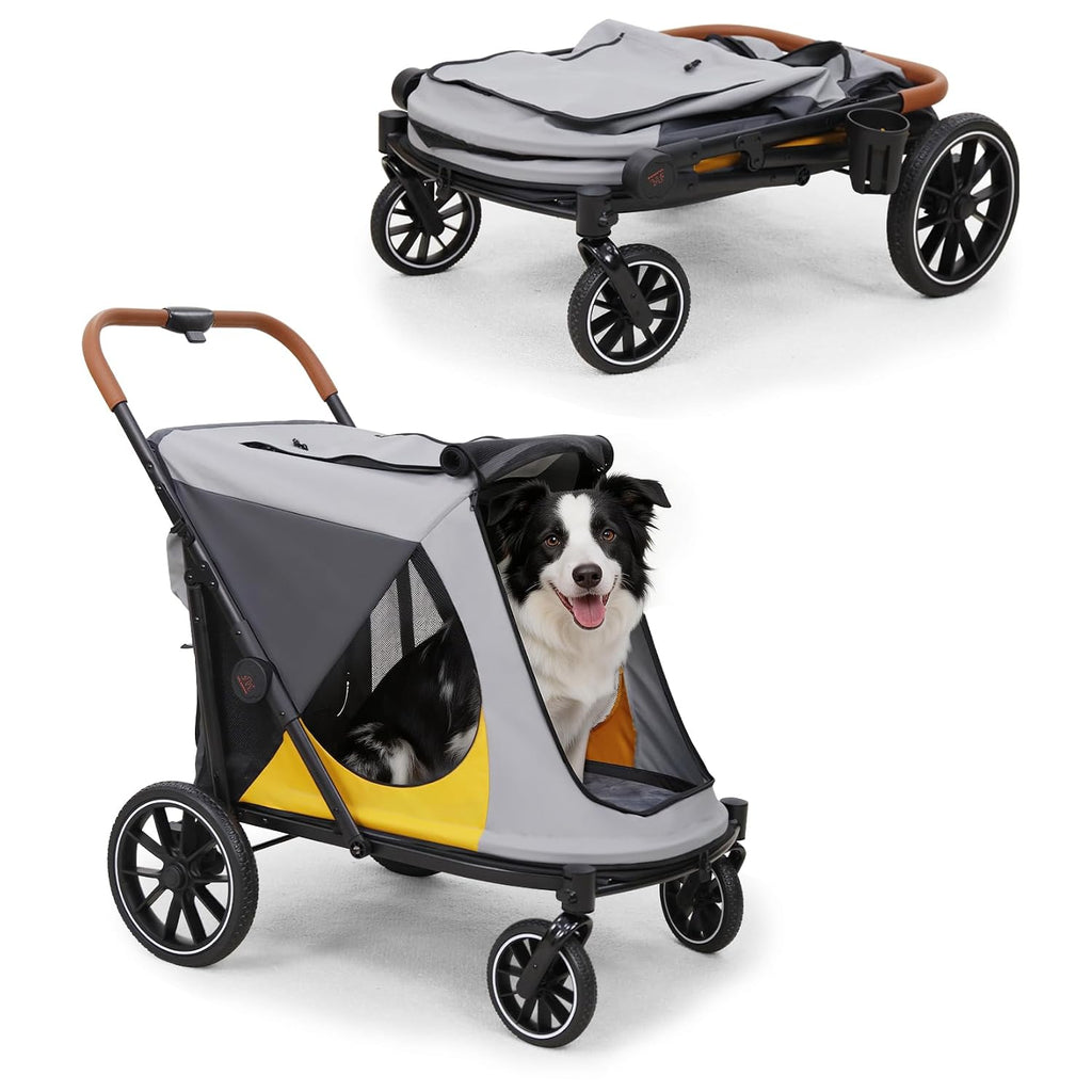 dog stroller for large-dogs: easy fold dual entry, main product view