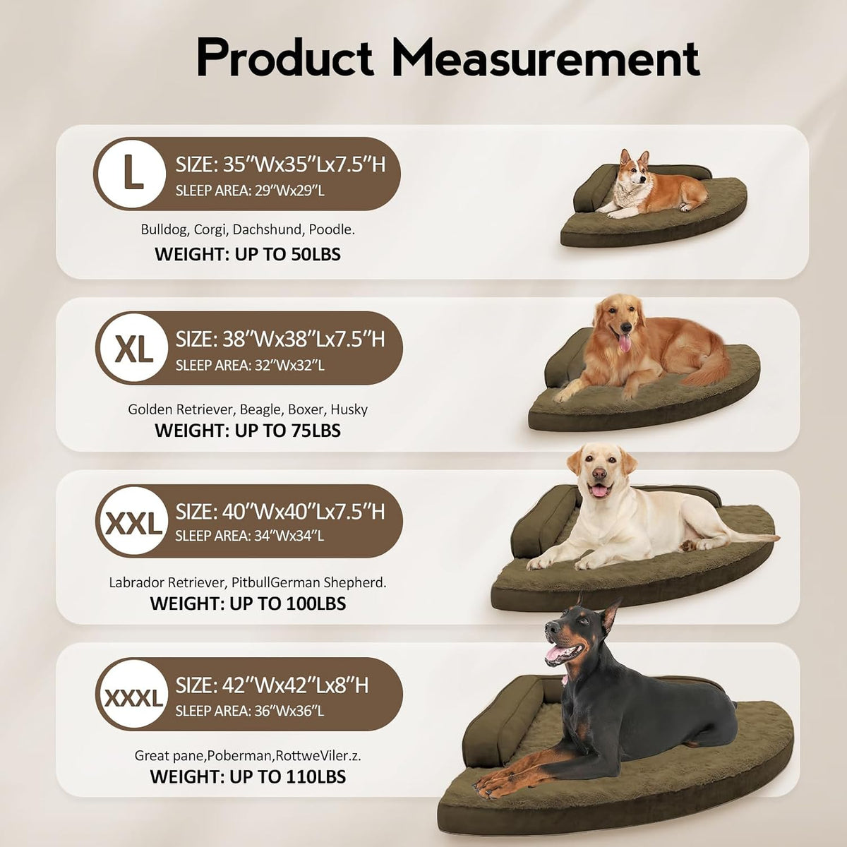 mekiy orthopedic waterproof dog bed with sides for, package contents