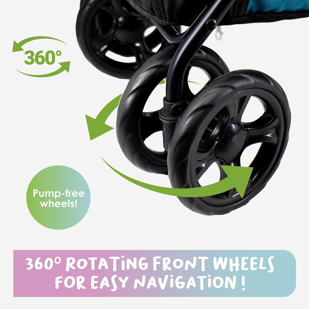 petique pet & pets double decker pet stroller, view 9