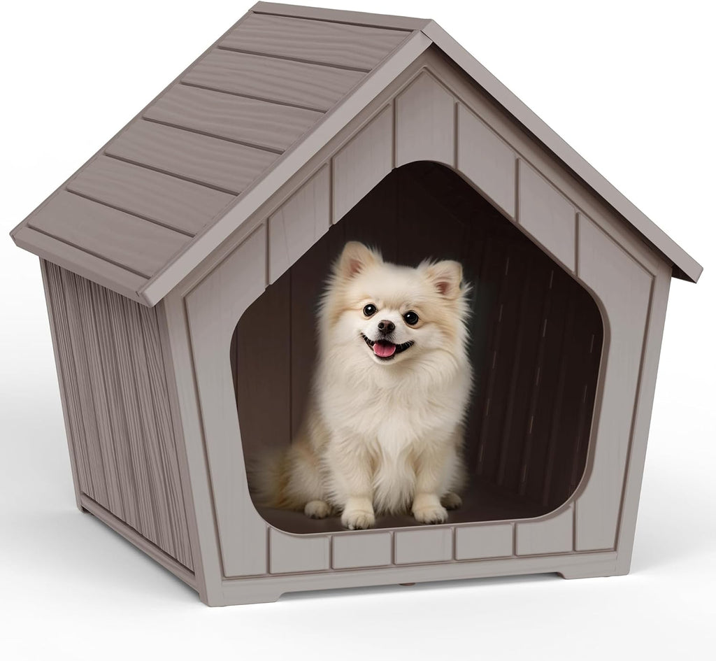 vixzen small dog house outdoor indoor, grey, main product view