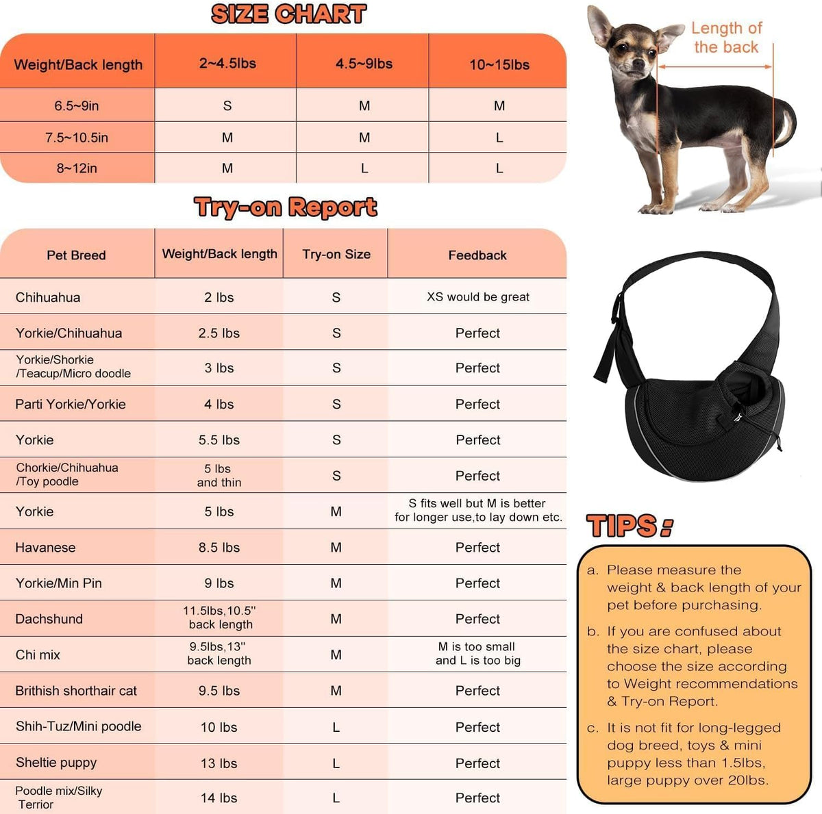 yudodo pet sling carrier for 10-15 lbs small, close-up detail