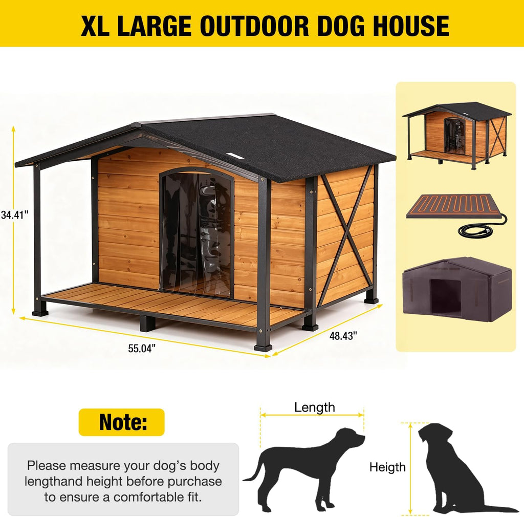 aivituvin extra large heated dog house outdoor with on a desk or shelf