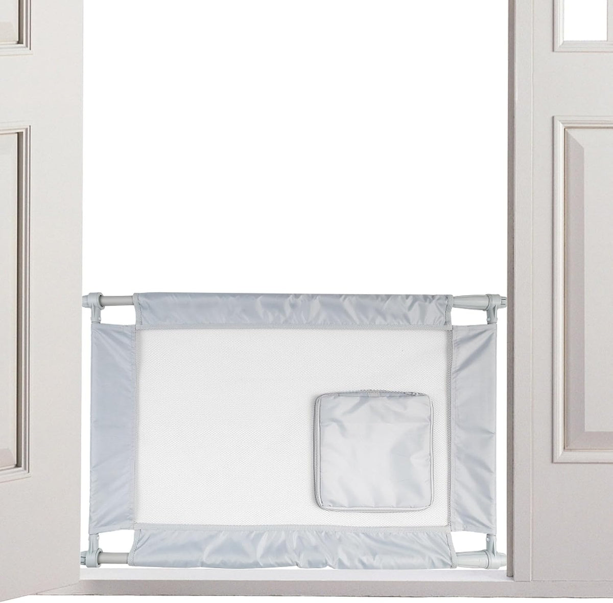 pet life porta-gate pet gate - anti-drilling travel showing dimensions