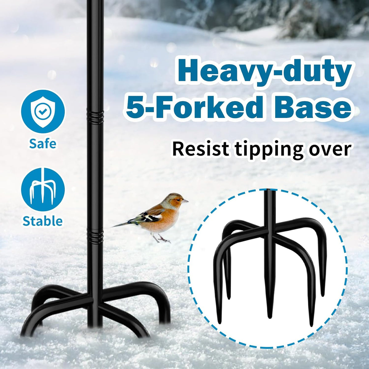 100w heated bird bath for outdoors, heated birdbath showing dimensions