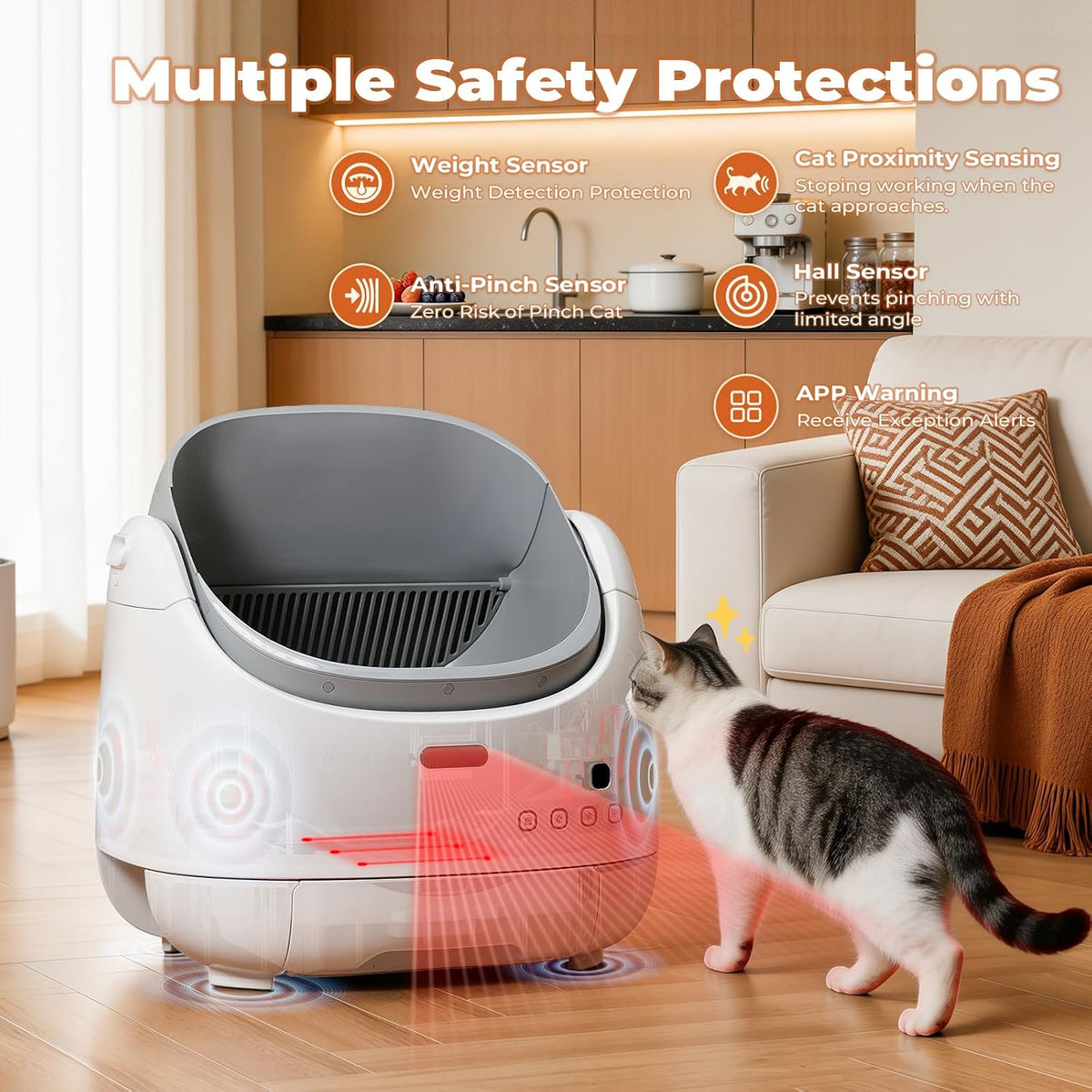 self cleaning litter box lager 100l open top shown in use