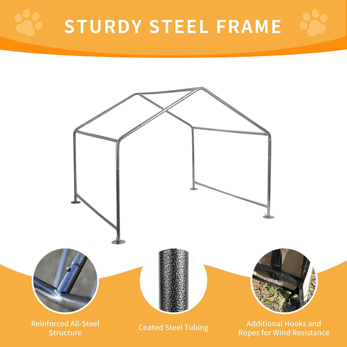 extra large dog house outdoor, 4'x4'x3.3' dog shade, package contents