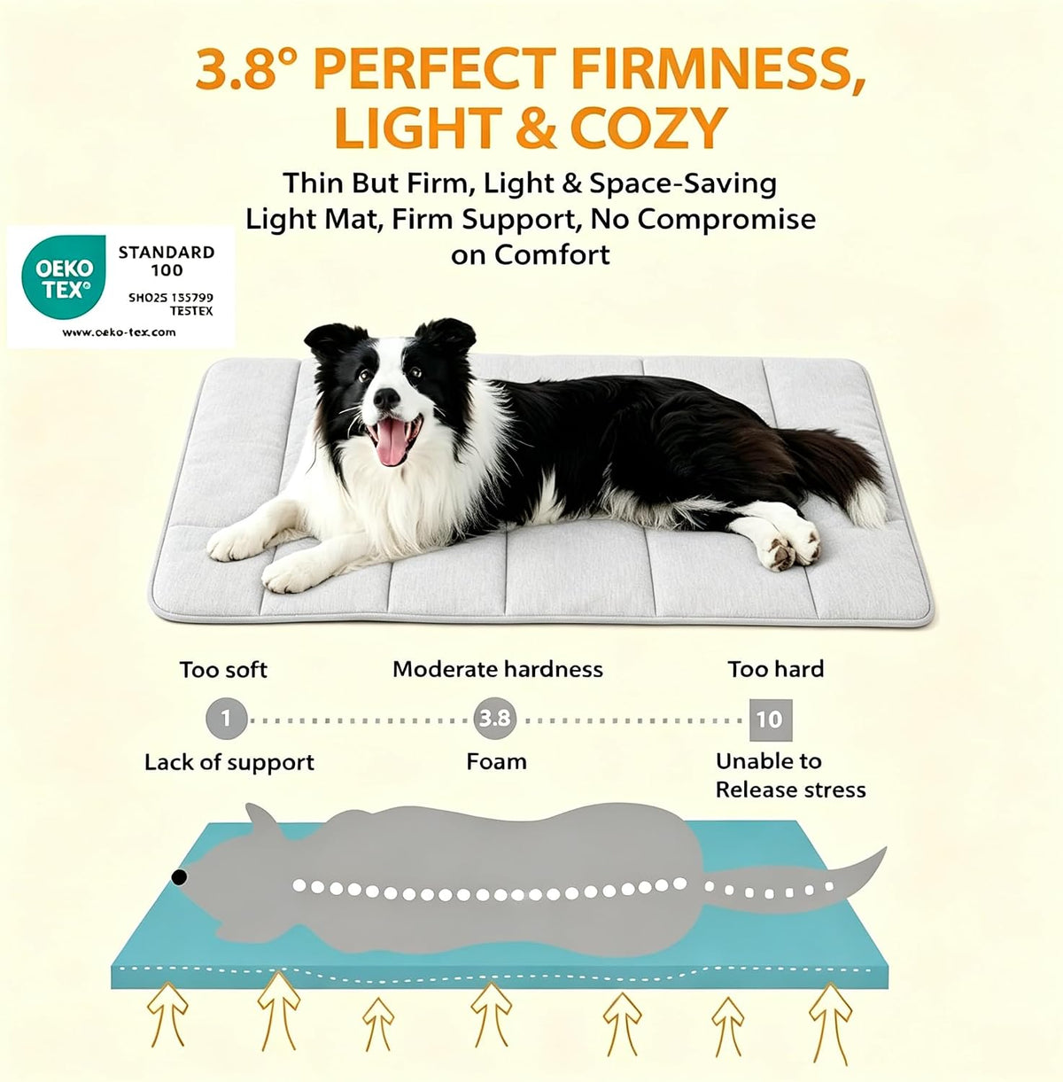 dog cooling mat for large dogs, 41"x27" memory on a desk or shelf