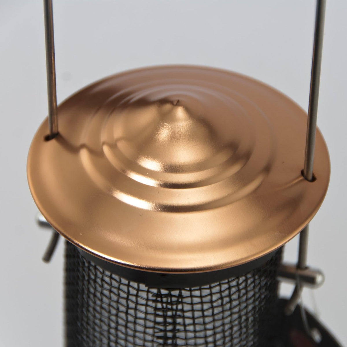 woodlink coppertop thistle mini tube feeder model coptmini, close-up detail
