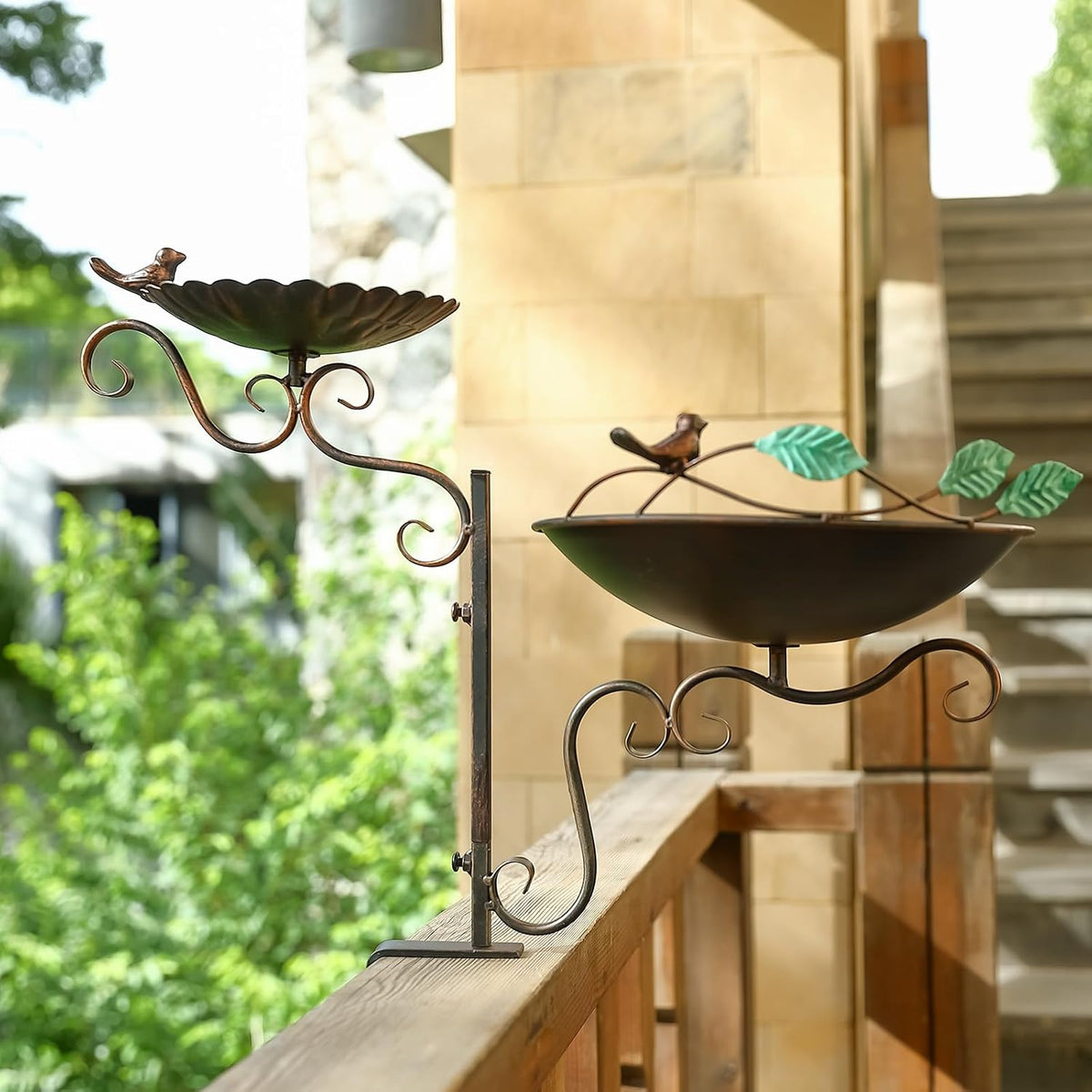 jemeni 2 in 1 in 1 bird feeder showing dimensions