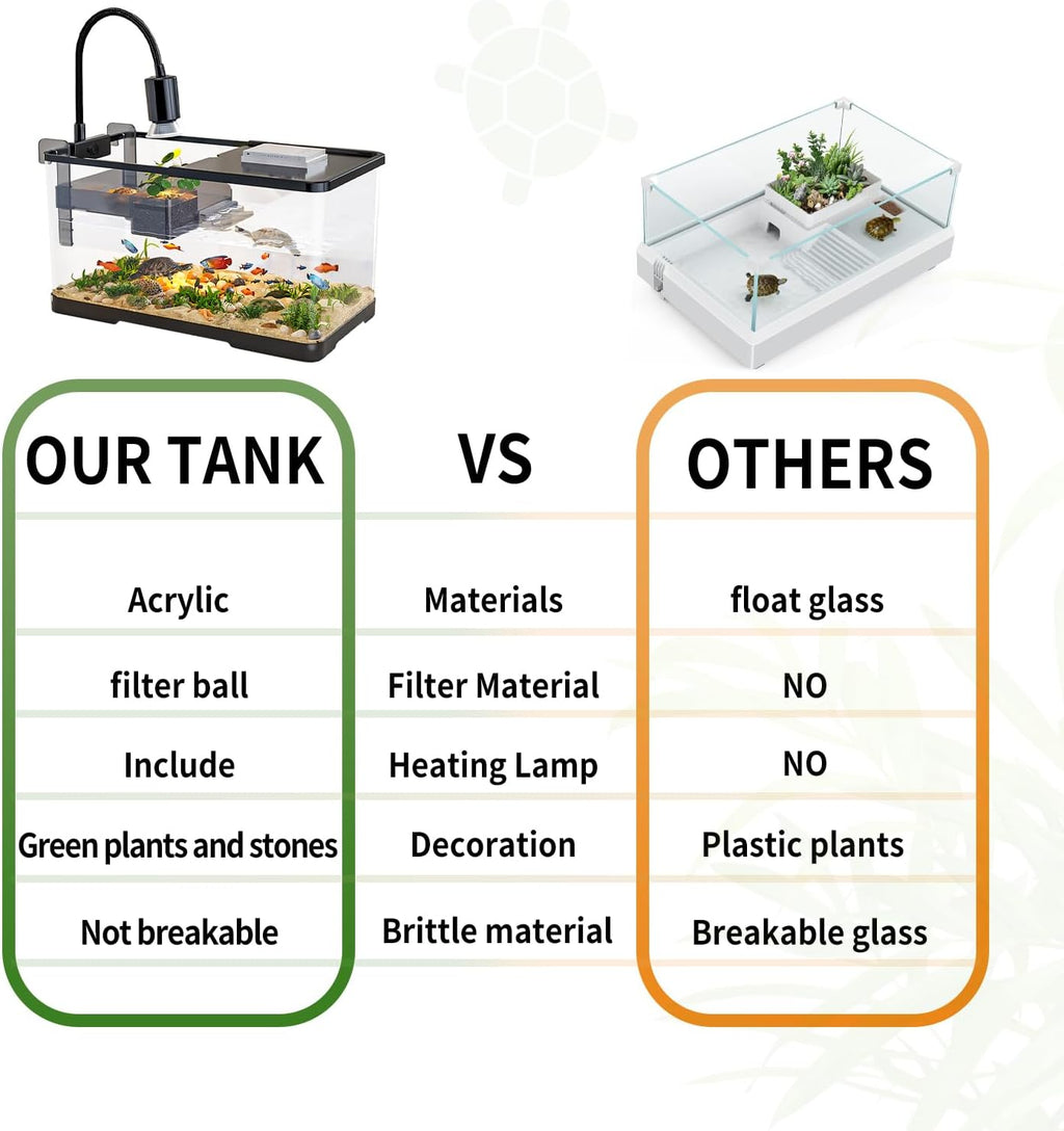 (tank + light + filter + filter balls), side view