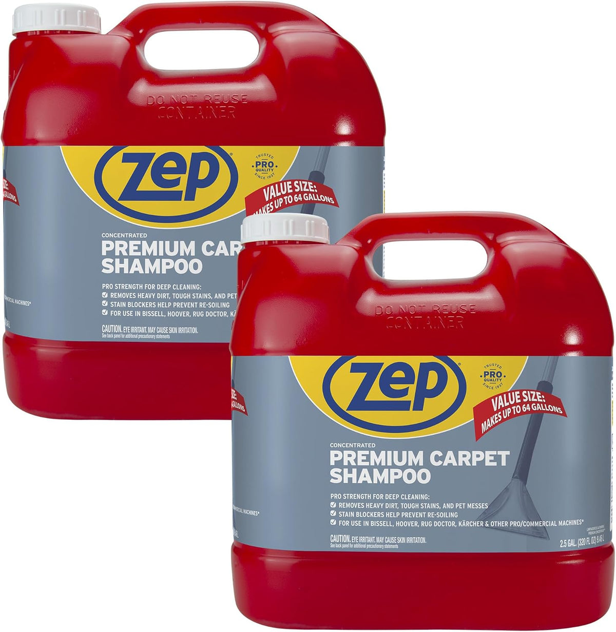 zep premium carpet shampoo - 2.5 gal (case, main product view