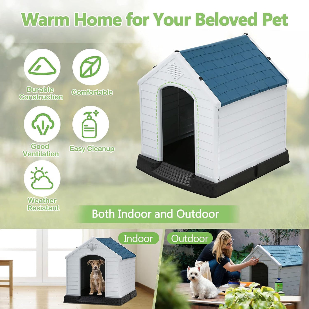 extra large dog houses for small medium dogs showing dimensions