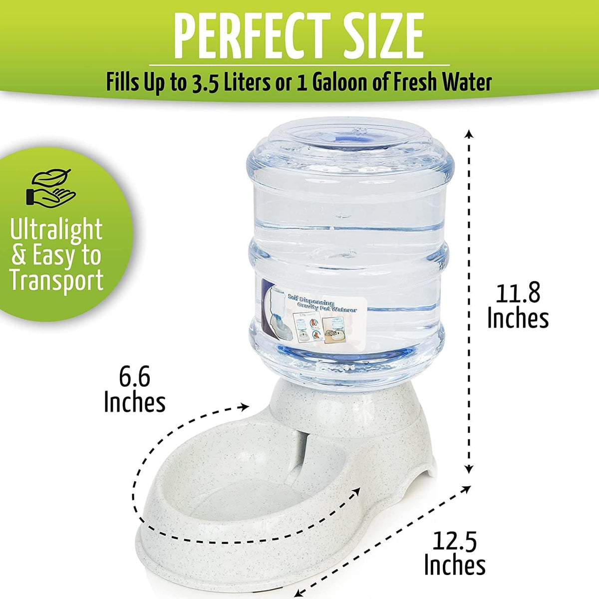 zonetech pet feeder dispenser 2 pack- premium quality shown in use