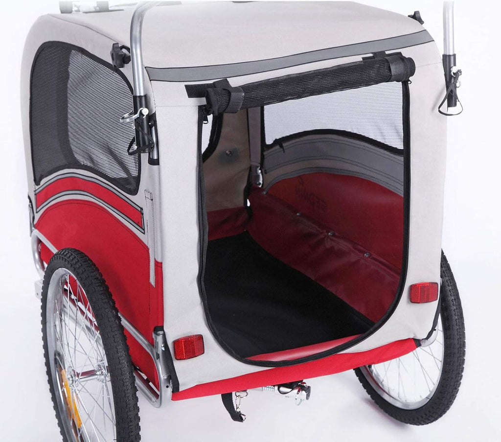 anour 2 in 1 pet bicycle trailer and, side view
