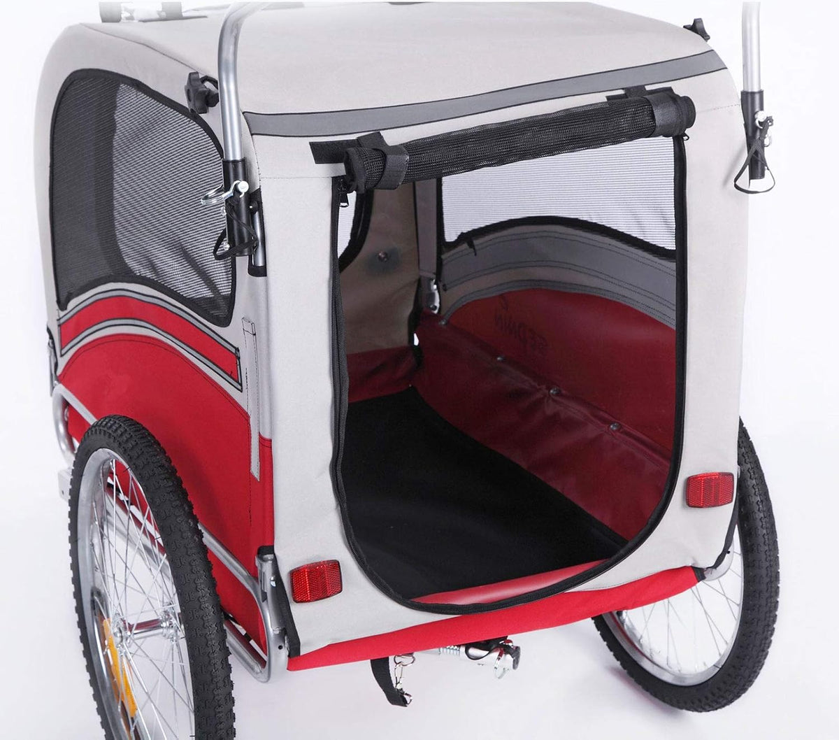 anour 2 in 1 pet bicycle trailer and, side view