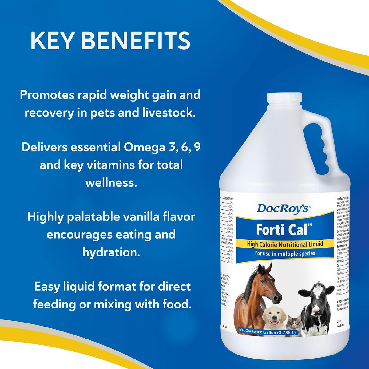 doc roy's forti cal liquid high-calorie supplement for showing dimensions