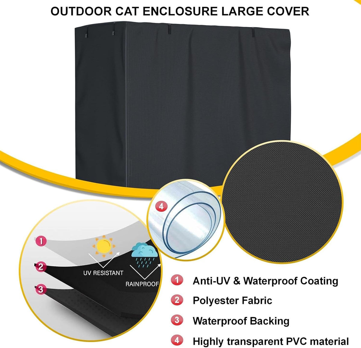 outdoor large cat houses cover l73 x w40, close-up detail