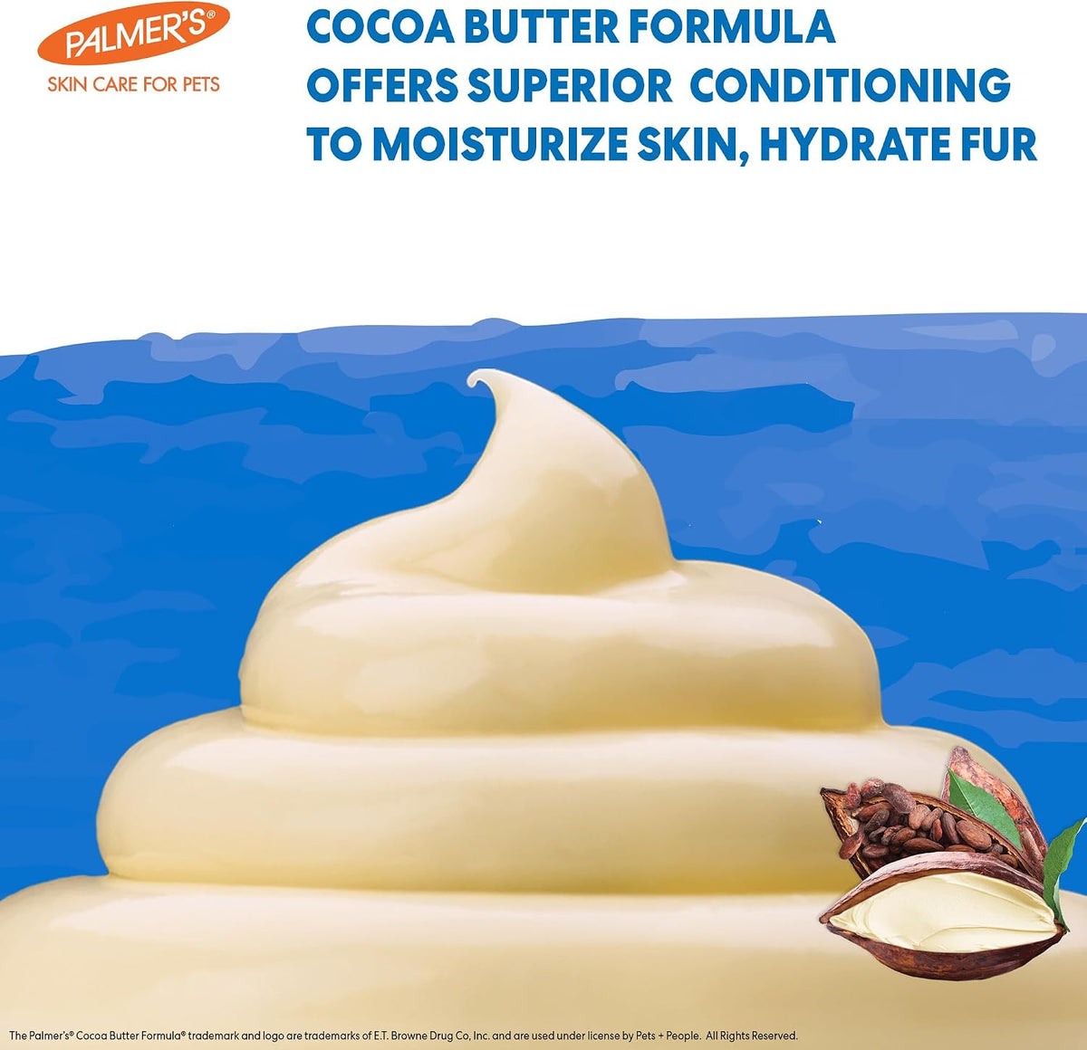 palmer's for pets waterless bath foam with cocoa shown in use