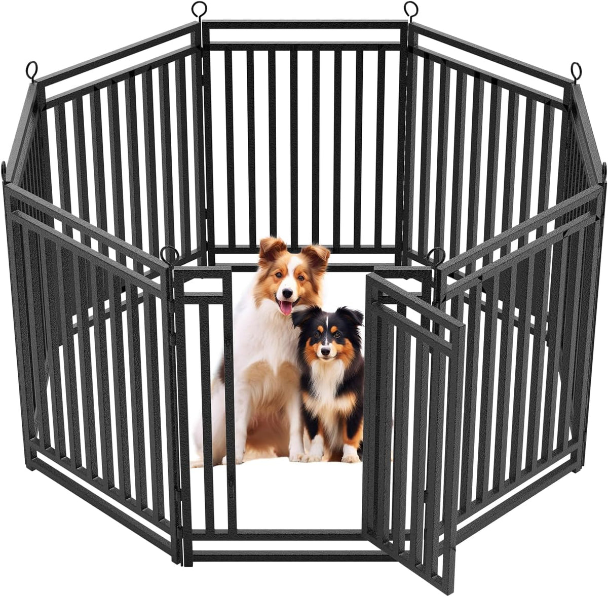 thickened outdoor dog fence, 40" h, 8 panels, main product view