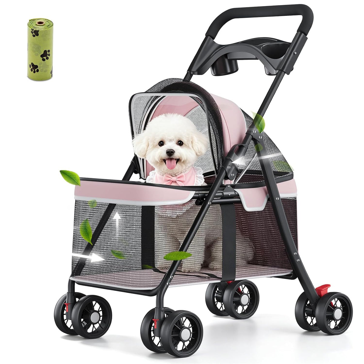 gtplayer foldable pet stroller for small dogs and, main product view