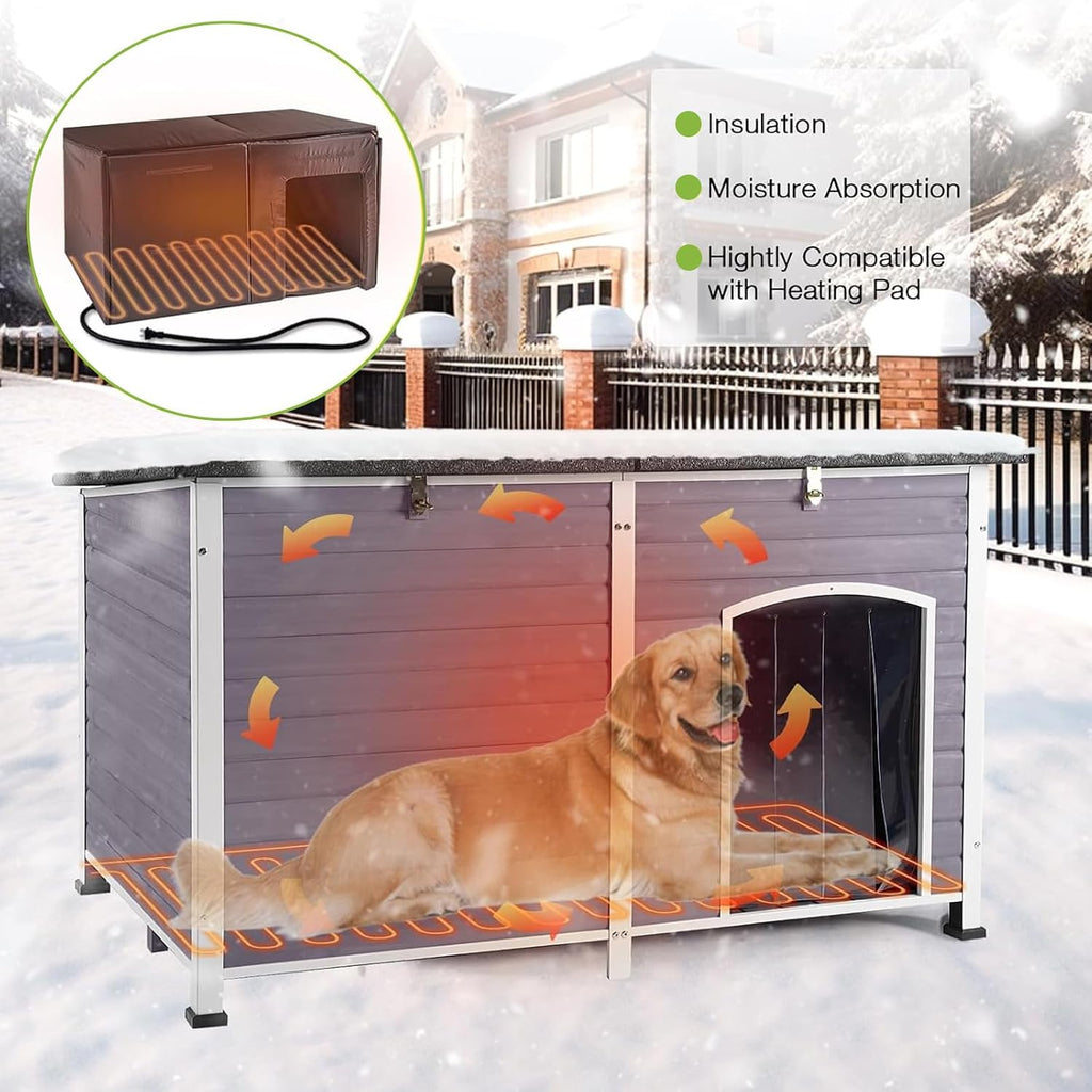 heated dog house outdoor 59.1" extra large 100%, package contents