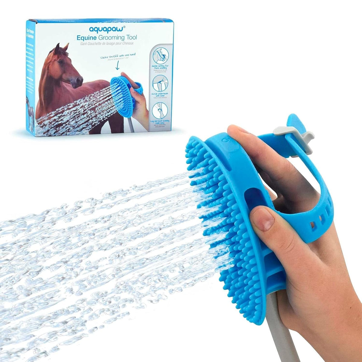 aquapaw 5-in-1 horse & dog bath brush &, main product view