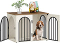 hzuaneri 31.5 in dog crate furniture,dog kennel indoor, main product view