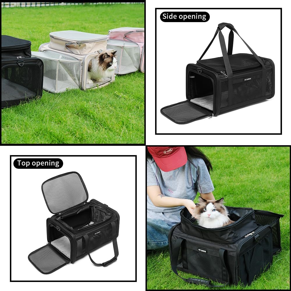 airline approved pet carrier for cats and small, close-up detail