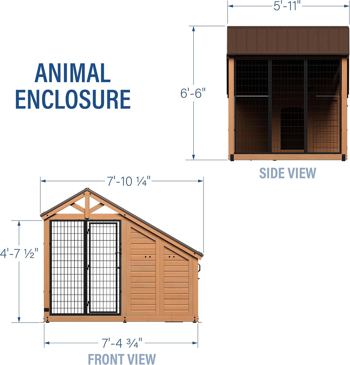 backyard discovery 7' x 5' waggin' retreat cedar shown in use
