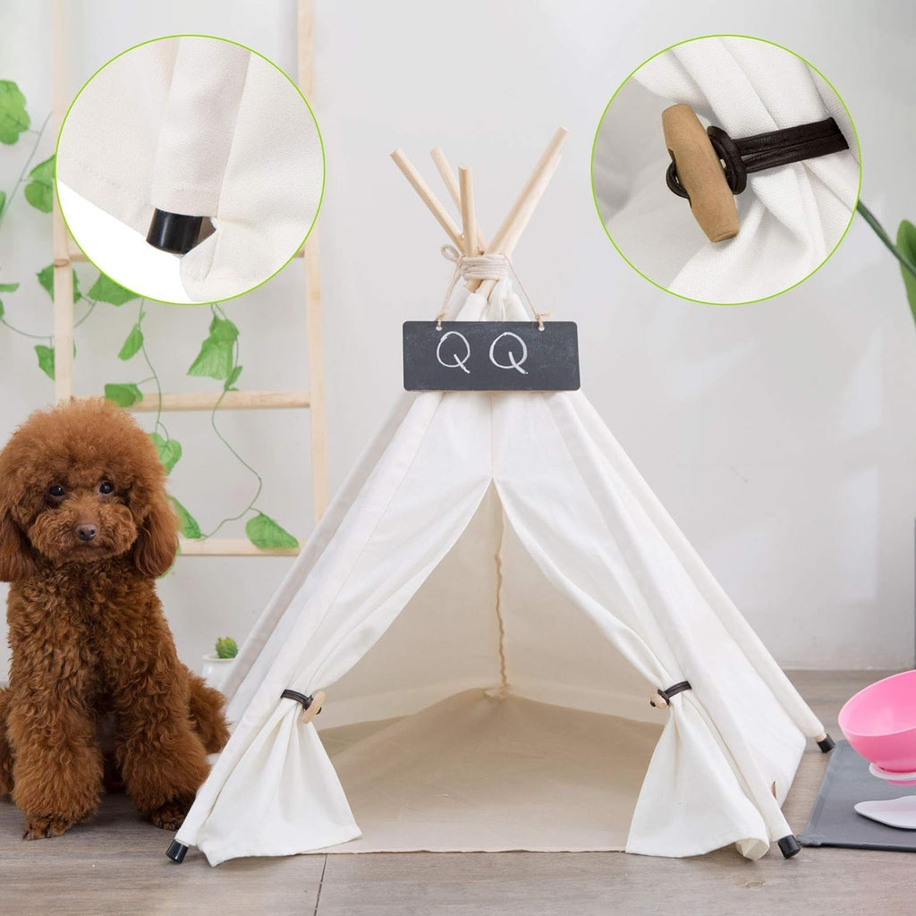 scnbom pet teepee dog & puppy cat tents, close-up detail