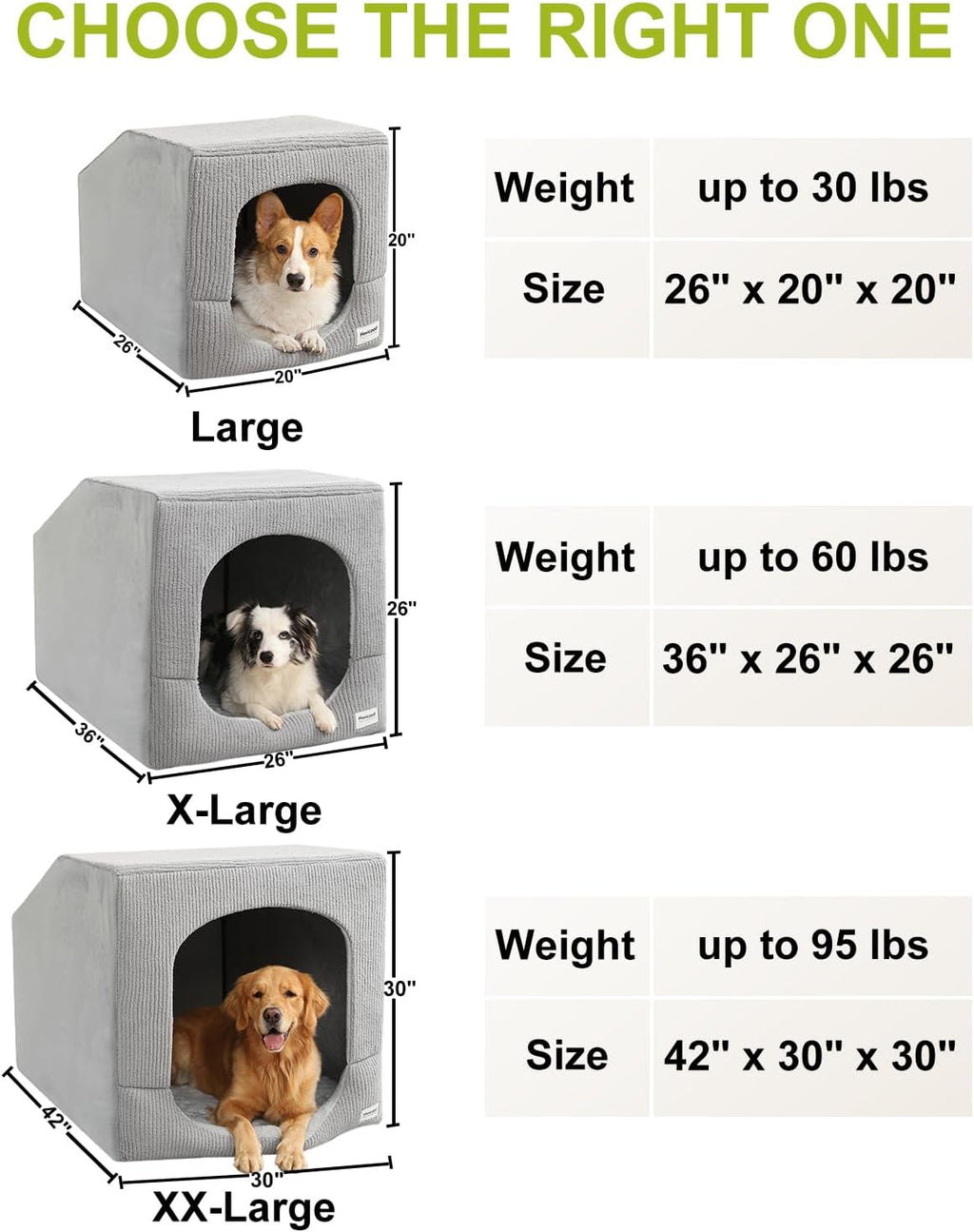 hovicaed indoor dog house large sized dog tent, front angle view