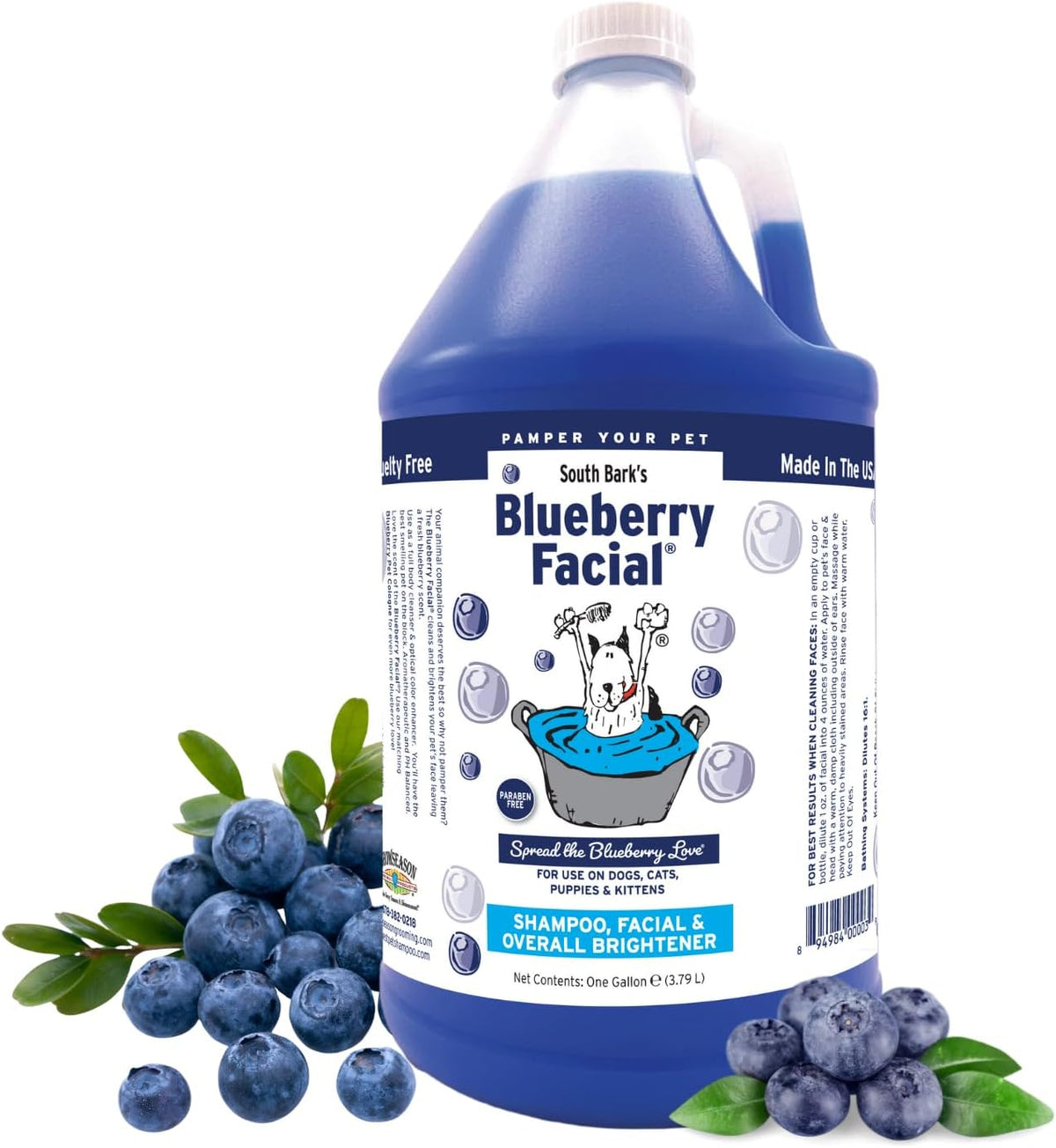 south bark's blueberry facial® for dogs & cats, main product view
