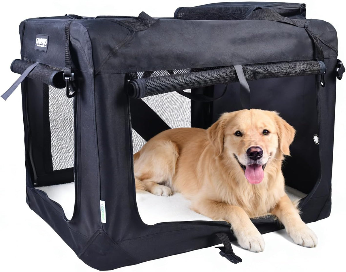 jespet 3 door portable collapsible soft dog crate, main product view